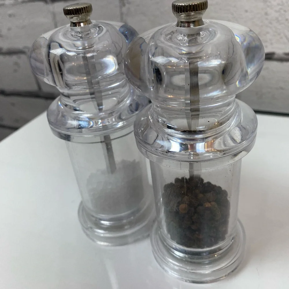 Cole & Mason Precision Salt & Pepper Mill Set Acrylic Gift Set NWT